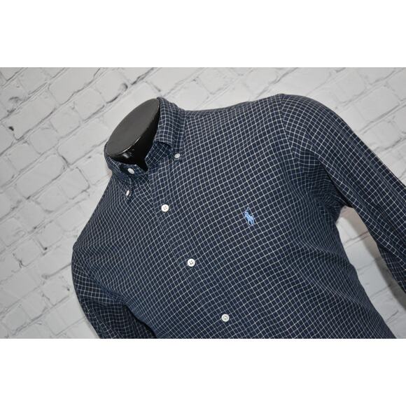 Polo Ralph Lauren Blake Shirt Mens Size Medium Dress Button Up Cotton Blue - Picture 1 of 6